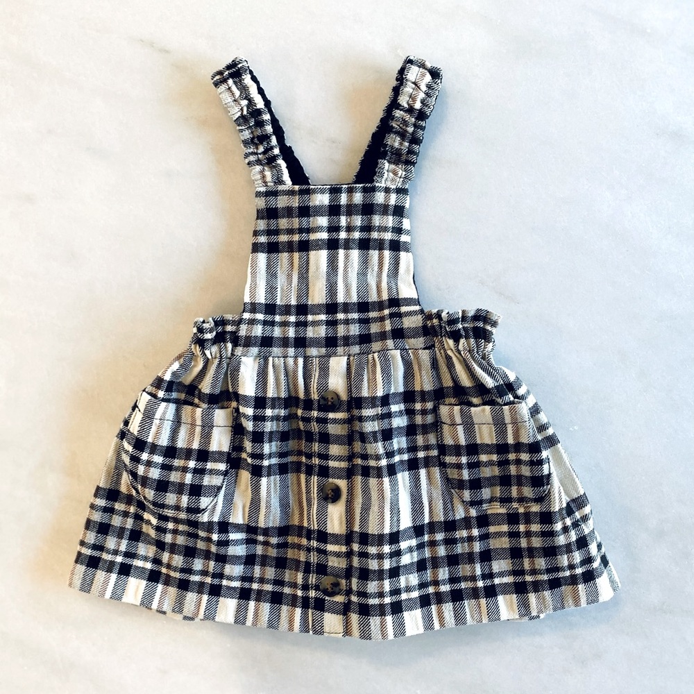 Zara Baby Girl Plaid Suspender Dress